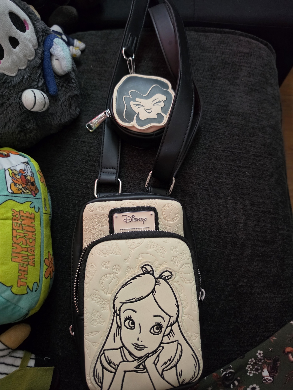 Disney Cream and Black Alice Crossbody Bag With Coin Purse